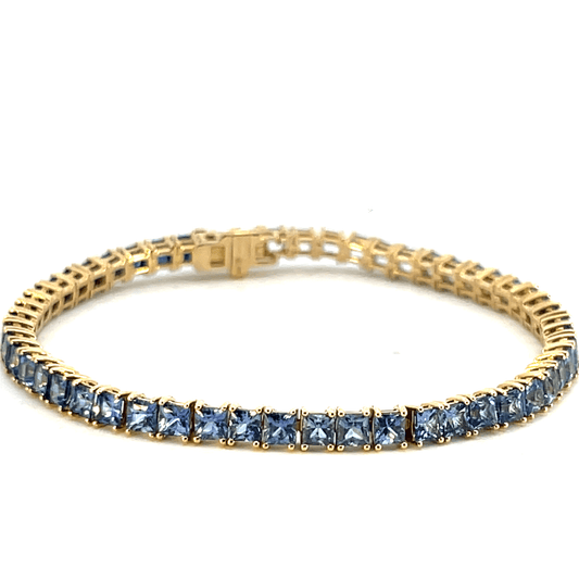 Elegant Ombré Blue Sapphire Bracelet – 6.75"