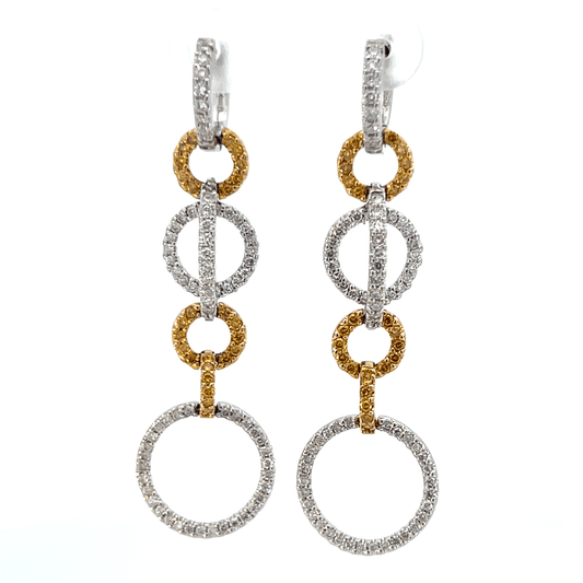 Elegant Two-Tone Drop Earrings – DE8584