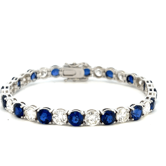 Sapphire and Diamond Tennis Bracelet – DBR3309SAP
